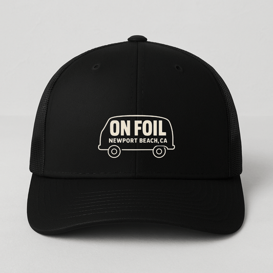 Snapback Surf Foil Hat with Newport Beach Foil Van Logo