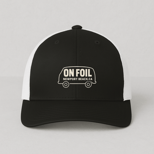 Snapback Surf Foil Hat with Newport Beach Foil Van Logo